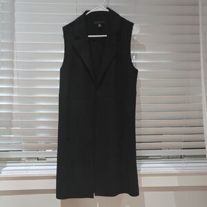 Joan Vass Black Sleeveless Blazer Dress